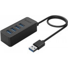 Hub USB Orico W5P-U3, 4 porturi, USB 3.0, negru