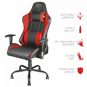 Trust GXT 707R Resto Black/Red + joc Division 2 PC
