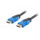 Cablu video Lanberg HDMI Male - HDMI Male, v2.0, 7.5m, negru-albastru