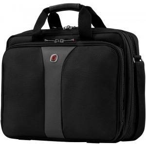 Wenger Geanta notebook 16 inch, Double Gusset Computer Case, Black - Gray