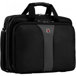 Wenger Geanta notebook 16 inch, Double Gusset Computer Case, Black - Gray