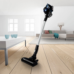 Bosch vertical cu acumulator BCS611P4A Serie 6, 18V, autonomie 30 min, 0.3 L, 85dB, Albastru