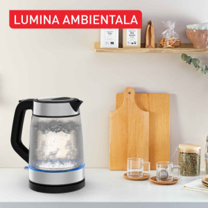 Tefal KI605830, 2200W, 1.7L, Negru/Inox