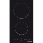 Plita incorporabila Candy CDH30, Vitroceramica, 2 zone de gatit, Control touch, Timer, Negru