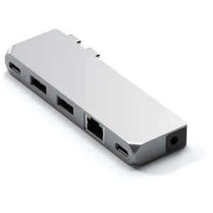 Satechi Pro Hub Mini, 1x USB4 96W, 2x USB 3.0, 1x USB-C, Silver