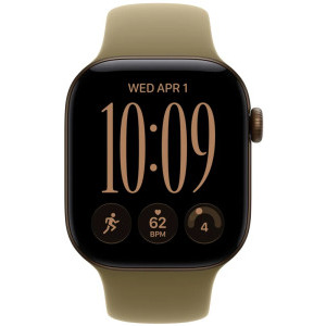 Apple Watch Series 12, Cellular, GPS, 42mm Carcasa Aluminium Dark Bronze, Olive Sport Band - S/M