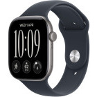 SmartWatch Apple Watch Series 12, Cellular, GPS, 46mm Carcasa Aluminium Space Grey, Navy Blue Sport Band - M/L