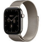 SmartWatch Apple Watch Series 12, Cellular, GPS, 42mm Carcasa Natural Titanium, Natural Milanese Loop