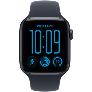 Apple Watch SE 3 (2025), GPS, 40mm Aluminium Midnight cu Navy Blue Sport Band - S/M