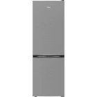 Combina frigorifica Beko B3RCNA375HXB, 370 L, Clasa D, No Frost, HarvestFresh, AeroFlow, Control electronic, 186 cm, Metal Look
