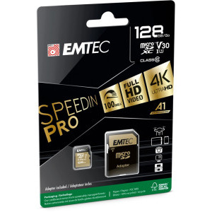 Emtec microSDXC Elite Gold 128GB Clasa 10 / UHS-1 U3 Cu Adaptor