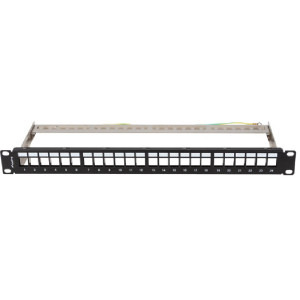 Lanberg Patch panel, 24x Keystone, FTP, Black