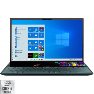 ASUS 14'' ZenBook Duo UX481FL, FHD, Procesor Intel® Core™ i7-10510U (8M Cache, up to 4.80 GHz), 16GB, 512GB SSD, GeForce MX250 2GB, Win 10 Pro, Celestial Blue