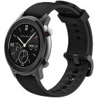 Amazfit GTR 42mm, aluminiu negru, curea silicon negru, Bluetooth, GPS si senzor PPG, autonomie pana la 12 de zile