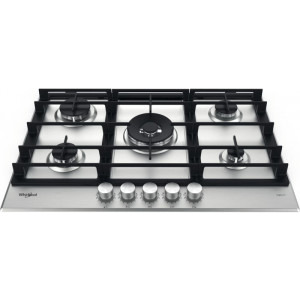 Whirlpool GMWL728IXL, Gaz, 5 zone gatit, Gratar fonta, 75 cm, Inox