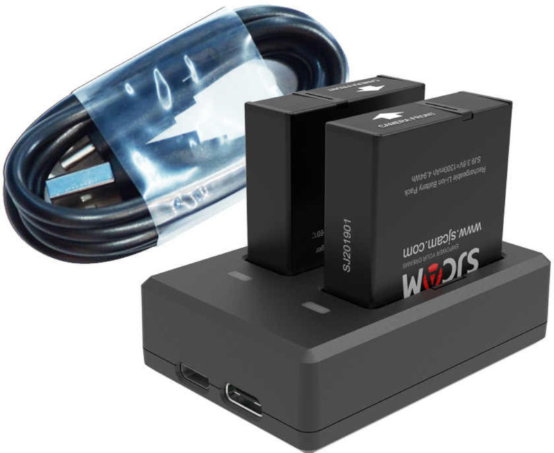 Accesoriu Camere video SJCAM Incarcator dual + 2 Acumulatori SJCAM SJ9