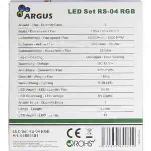 Inter-Tech Argus RS-04 RGB 3-Fan Set