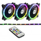 Ventilator Inter-Tech Argus RS-04 RGB 3-Fan Set