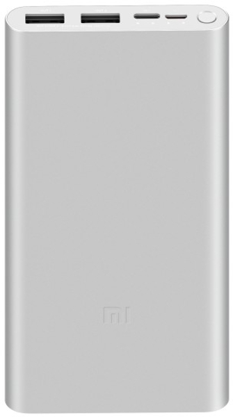 Baterie externa Xiaomi Mi Power Bank 3, 10000 mAh, 2x USB, 1x USB-C, 18W, Silver