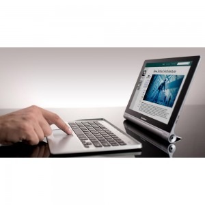 Lenovo Yoga 10 B8000, 10 inch IPS MultiTouch, Cortex A7 1.2GHz Quad Core, 1GB RAM, 16GB flash, Wi-Fi, Bluetooth, GPS, 3G, Android 4.2, Silver