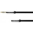 Cablu audio Kruger&Matz Jack 3.5 mm Male - Jack 3.5 mm Female, 1m, negru