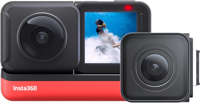 Camera video actiune Insta360 ONE R Twin Edition Black-Red