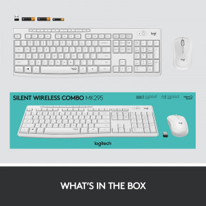 Logitech MK295 SilentTouch Wireless Combo Off White