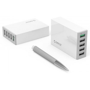 Orico QSL-5U, 5x USB, 40W, White