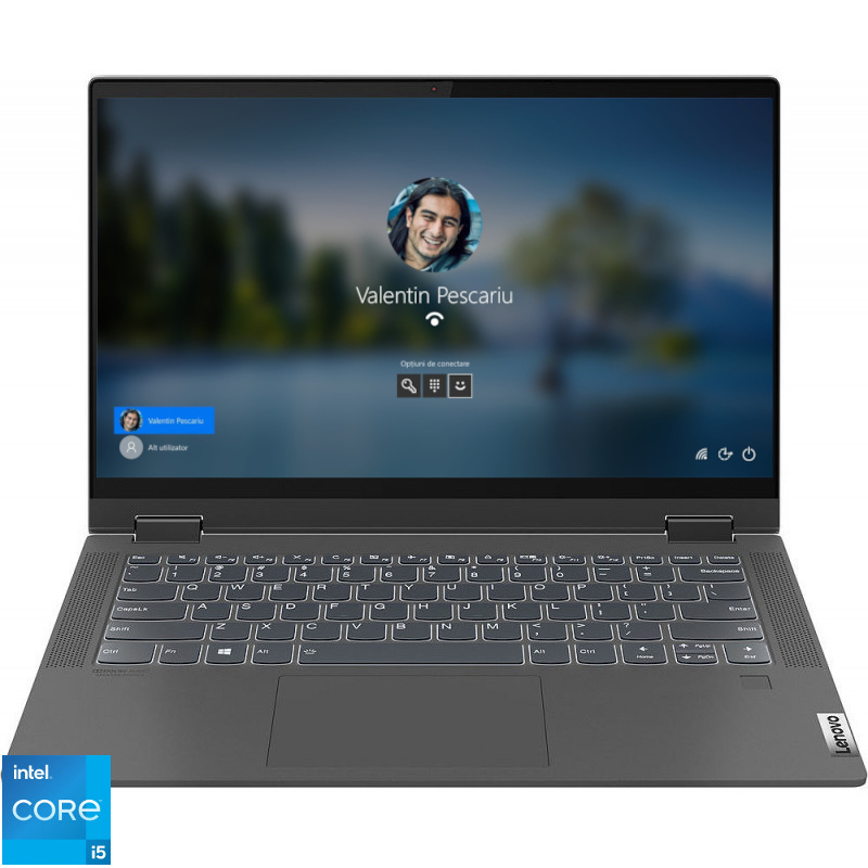 Ultrabook Lenovo 14'' IdeaPad Flex 5 14ITL05, FHD IPS Touch, Procesor Intel® Core™ i5-1135G7 (8M Cache, up to 4.20 GHz), 16GB DDR4, 512GB SSD, Intel Iris Xe, Win 10 Home, Graphite Grey