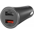 Incarcator auto Xiaomi Mi 37W, 2x USB, 3A, Black