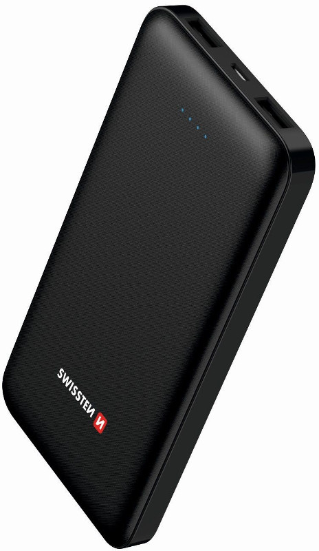 Baterie externa Swissten Worx 10000 mAh, 2x USB, 2.4A, Black