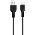 Cablu de date / adaptor Hoco X20 Flash, USB Male la USB-C Male, 2 m, Black