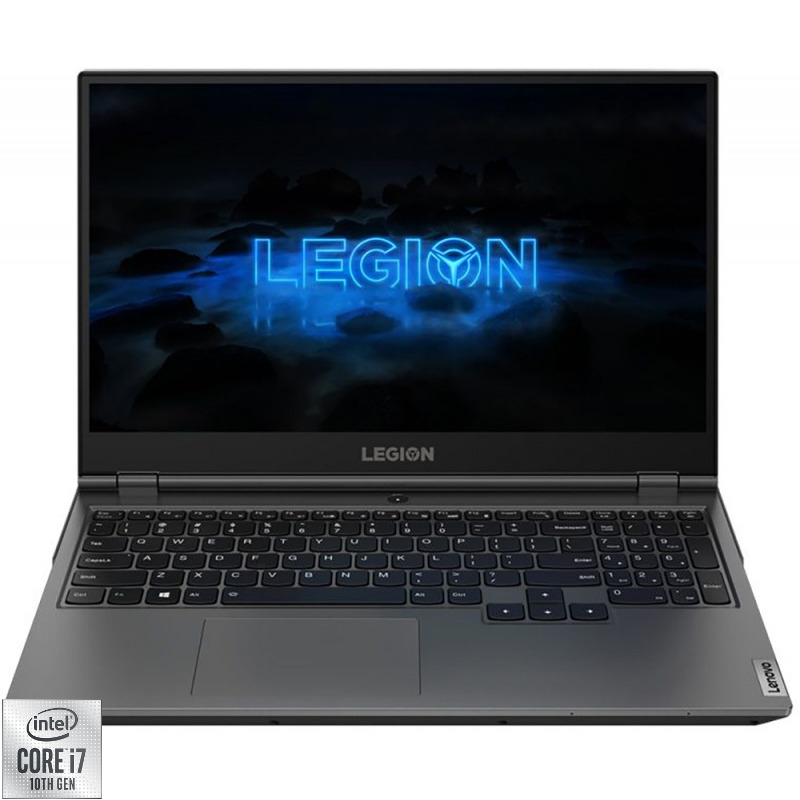 Laptop Lenovo Gaming 15.6'' Legion 5P 15IMH05H, FHD IPS 144Hz, Procesor Intel® Core™ i7-10750H (12M Cache, up to 5.00 GHz), 16GB DDR4, 1TB SSD, GeForce RTX 2060 6GB, No OS, Iron Grey