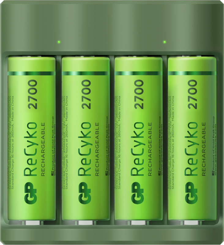 Incarcator GP Batteries ReCyko Everyday B421 (USB si Wall Charger) + 4 acumulatori ReCyko AA 2700mAh