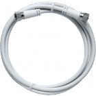 Cablu video Schrack Cablu coaxial 2xF-Surub drepte, Cl.A, alb, 1.5m