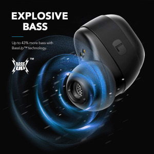 Anker Soundcore Liberty True Wireless negru, tehnologie BassUp si GripFit, protectie IPX5, Bluetooth 5.0, apeluri stereo si tehnologie Noise-Canceling