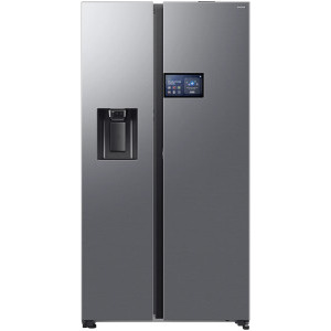 Frigider Side By Side Samsung RS90F65EDTEO, 621 L, Clasa D, Full No Frost, Digital Inverter, AI Home, All Around Cooling, Metal Cooling, AI Energy, SmartThings, Dozator de apa & gheata, Control electronic, 178 cm, Inox