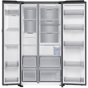 Samsung RS90F65EDTEO, 621 L, Clasa D, Full No Frost, Digital Inverter, AI Home, All Around Cooling, Metal Cooling, AI Energy, SmartThings, Dozator de apa & gheata, Control electronic, 178 cm, Inox