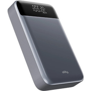 Baterie externa Allity APB-200, 10000 mAh, 1x USB, 1x USB-C 33 W, Display, Silver