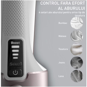 Tefal Aparat de calcat vertical cu abur Pure Force DT8720E0, 1800W, 35g/min, Alb/Gri