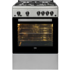 Aragaz Beko FSHT62111GX, Gaz, 4 arzatoare, Sistem de siguranta, Aprindere integrata, CleanZone, Grill, Rotisor, 60 cm, Inox