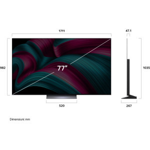 LG Smart TV OLED77C52LA Seria evo AI C5 195cm 4K UHD HDR