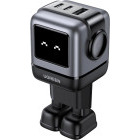 Incarcator retea Ugreen CD361, 2x USB-C, 1x USB, Quick Charge 65 W, GaN, Display, Grey