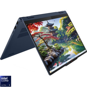 Laptop Lenovo 14 IdeaPad 5 2-in-1 14IAL10, WUXGA OLED Touch, Procesor Intel® Core™ Ultra 5 225H (18M Cache, up to 4.90 GHz), 16GB LPDDR5X, 1TB SSD, Intel Arc 130T, No OS, Cosmic Blue