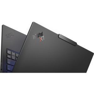 Lenovo 14'' ThinkPad X1 Carbon Gen 13 Aura Edition, 2.8K OLED 120Hz VRR Touch, Procesor Intel® Core™ Ultra 7 265U (12M Cache, up to 5.30 GHz), 64GB LPDDR5X, 2TB SSD, Intel Graphics, 5G, Win 11 Pro, Black, Paint