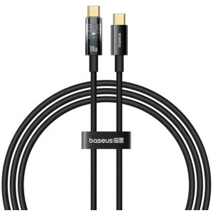 Cablu de date / adaptor Baseus Explorer, USB-C Male la USB-C Male, 100 W, 2 m, Black