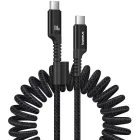 Cablu de date / adaptor Baseus Fish Eye, USB-C Male la USB-C Male, 100 W, 1 m, Black
