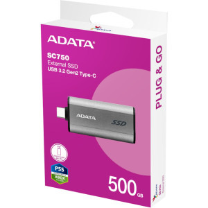 ADATA SC750 500GB USB 3.2 tip C Black Titanium