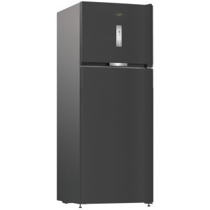 Whirlpool WHD2 6473 X5E, 477 L, Clasa D, Dual No Frost, Inverter, 6th Sense, SpaceManagement, Control electronic, 186 cm, Negru