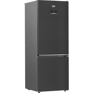 Beko B3RCNE564HXBR, 490 L, Clasa E, No Frost, HarvestFresh, AeroFlow, Control electronic, 192 cm, Dark Inox